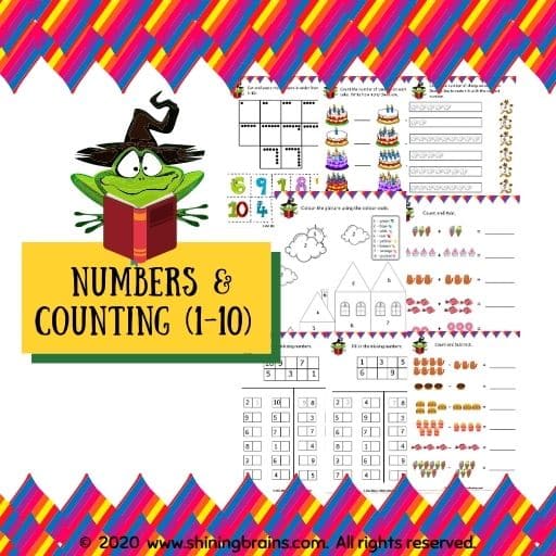 Free Maths Worksheets for Kindergarten and Grade 1 Kids