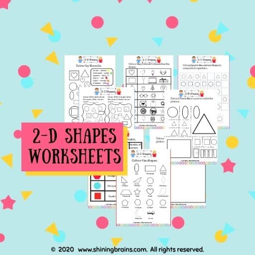 2D Shapes Worksheets Free Printables Shining Brains ShiningBrains