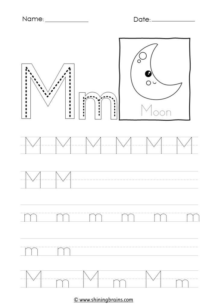 letter m tracing worksheet