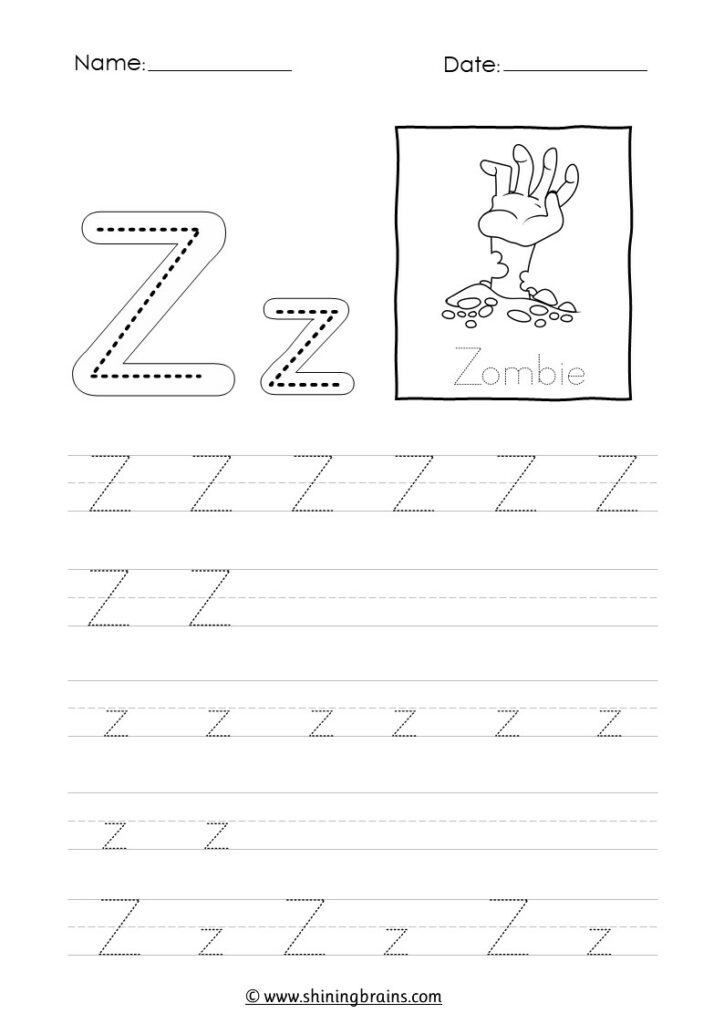 tracing letter z worksheet | alphabet z