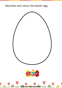 Decorate the Easter egg worksheet