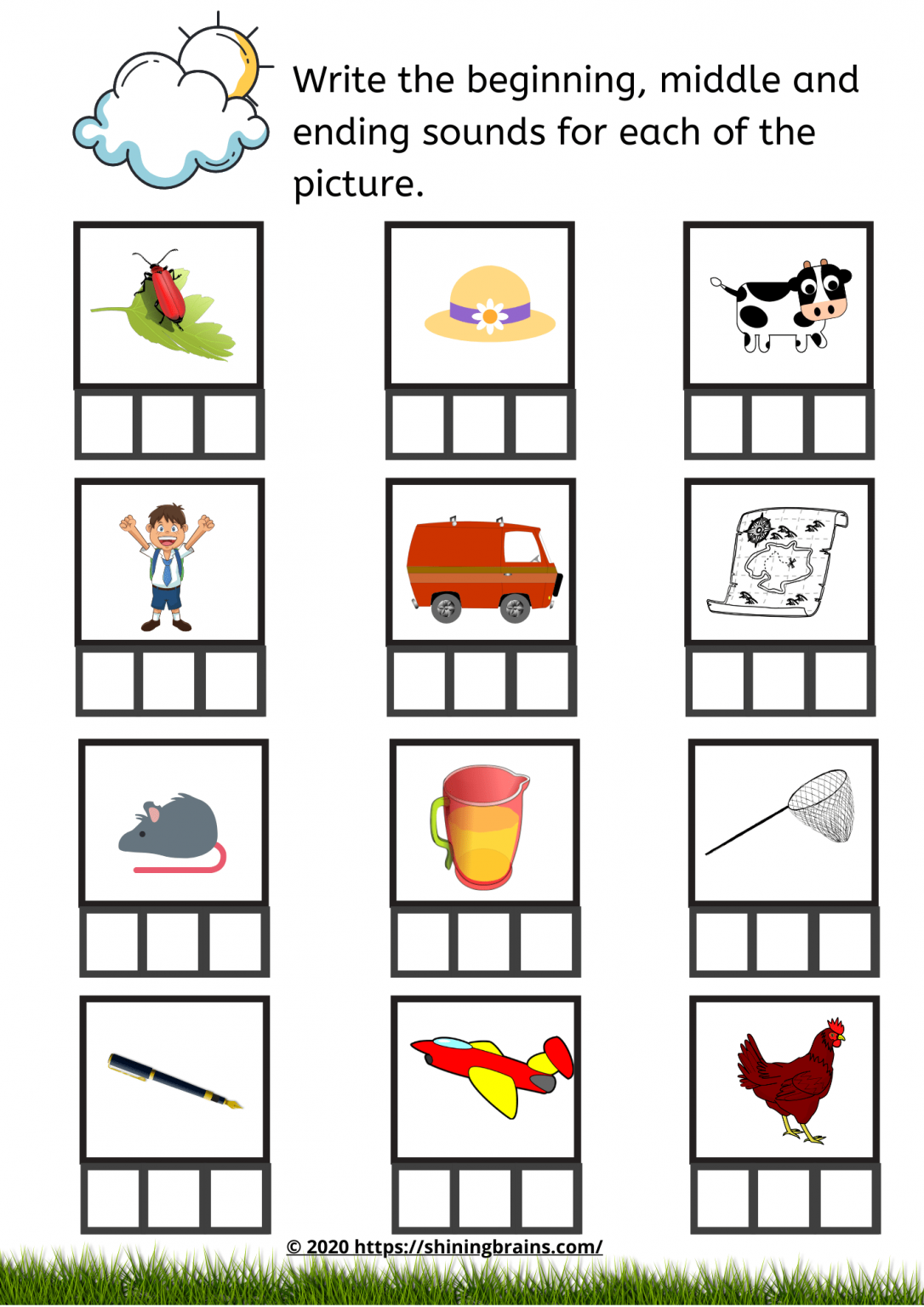 Kindergarten Free Worksheets | CVC Words Activities