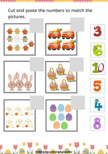 Easter cut and paste worksheet