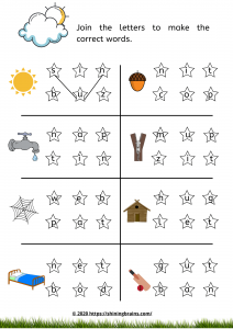 kindergarten free worksheets cvc words activities