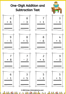 single digit addition worksheets pdf