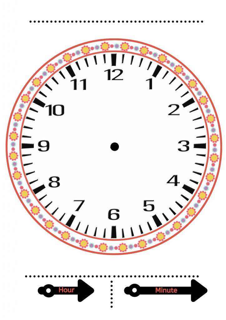 Clock Template For Kids