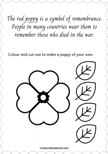 Anzac Day activity for kids | red poppy 