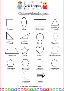 2d Shapes Worksheets Free Printables Shining Brains Shiningbrains Com