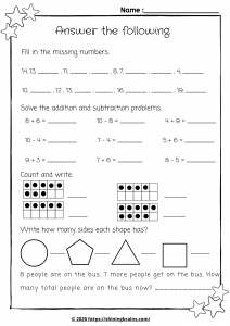 mental maths worksheets