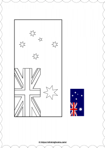 Australian flag colouringworksheet