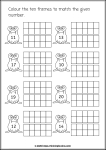 Ten Frames Worksheets and Printables | Math Frames