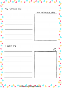 all about me worksheet Activity