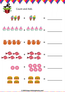 Kindergarten add the numbers activities | addition and subtraction