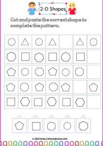 2d shapes worksheets free printables shining brains shiningbrains com