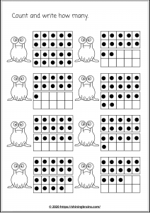 twenty frames worksheets | math frames