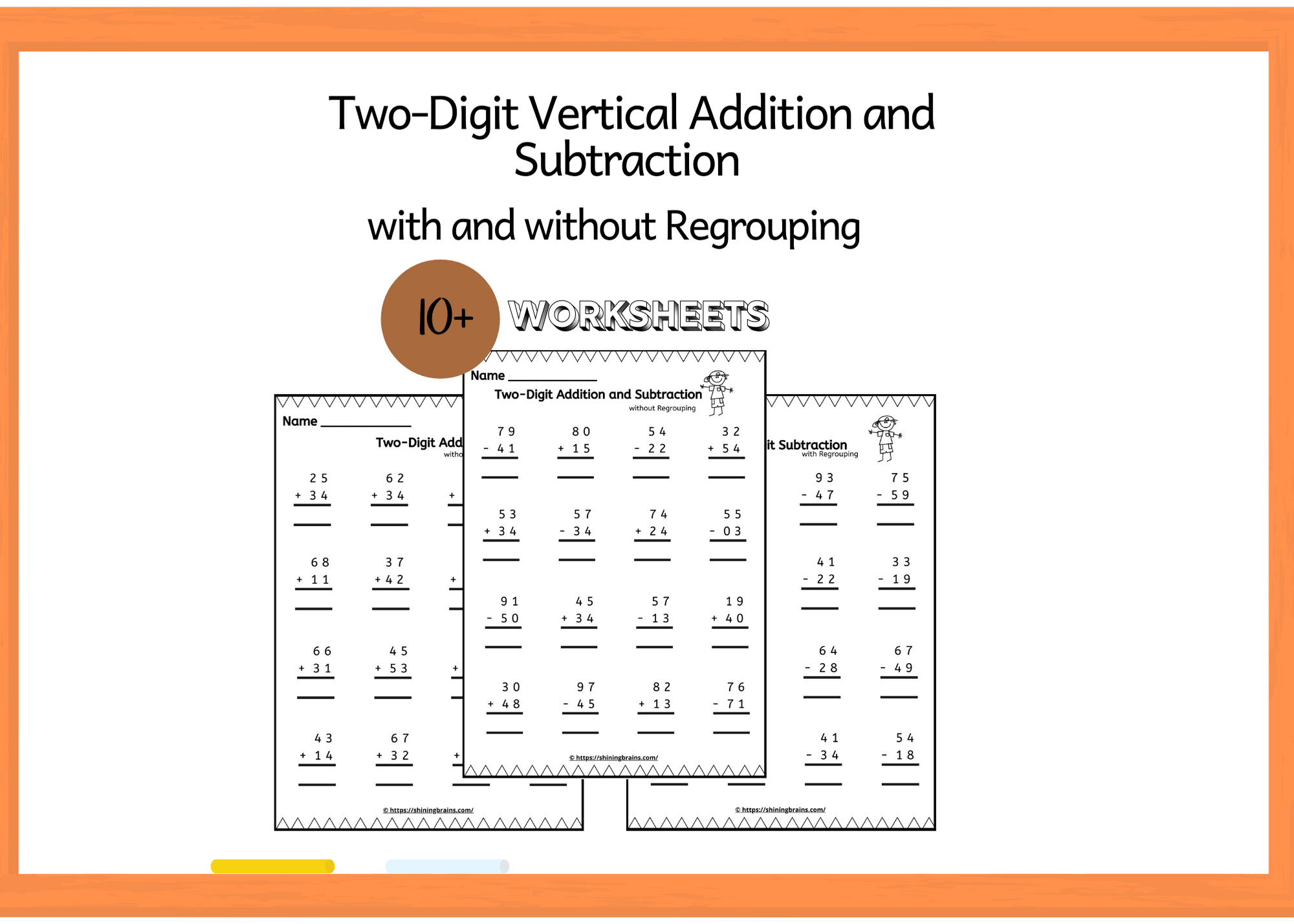 two digit addition two digit vertical addition and
