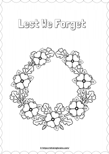 wreath colouring worksheet