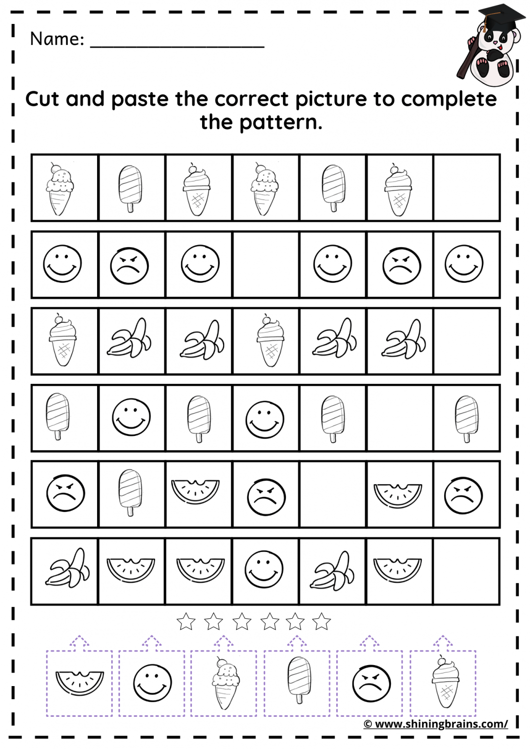 Pattern Worksheets Free Pattern Recognition Worksheets