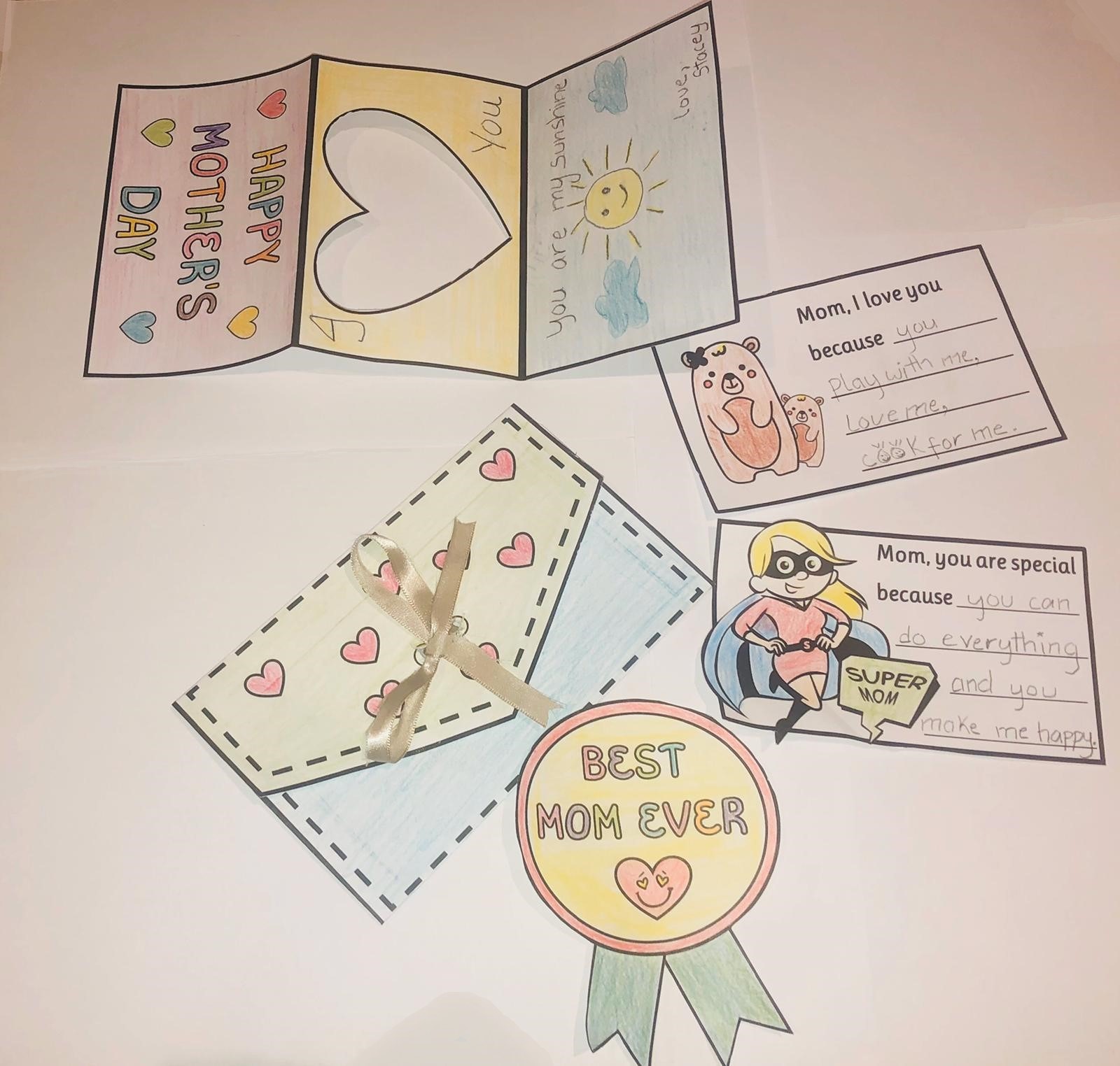 Mother's Day Crafts for kids - Free printable card template