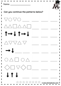 pattern worksheets free pattern recognition worksheets