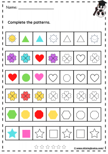 Colour sequence activity | pattern worksheets