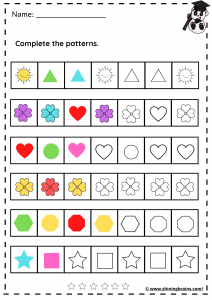 pattern worksheets free pattern recognition worksheets