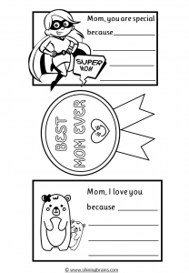 Mother's Day Crafts for kids - Free printable card template