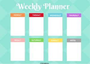 weekly planner daily planner template free printable shining brains