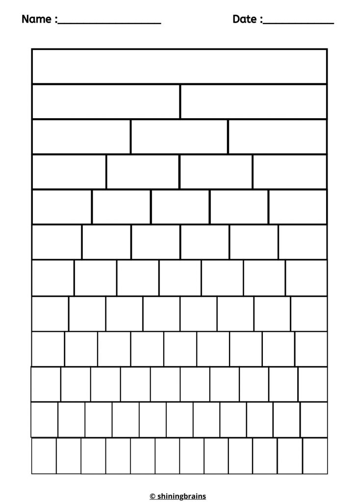 Fraction Wall Printable FREE Blank Fraction Wall Sheets Shining Brains