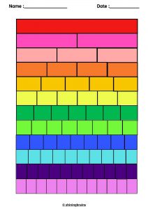 Colourful blank fraction wall