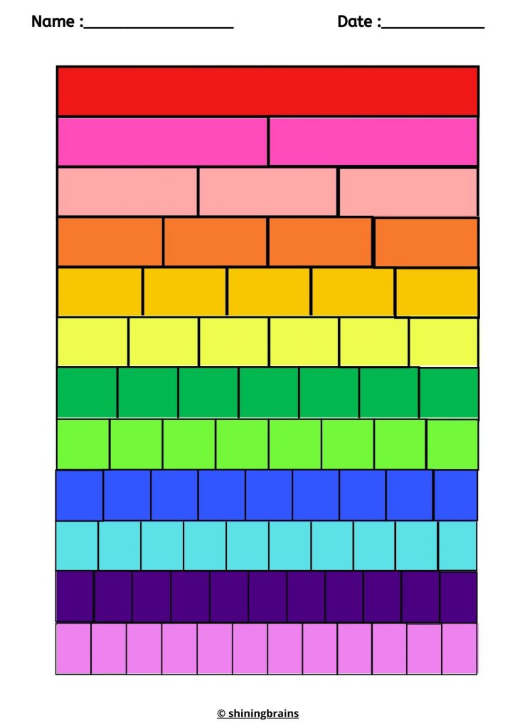 Colourful Fractions Wall Sheet