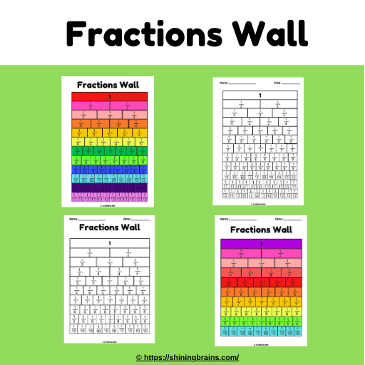 Fraction Wall Free Fun Fraction Posters For Kids Equivalent Fractions