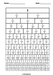 Fractions wall worksheet