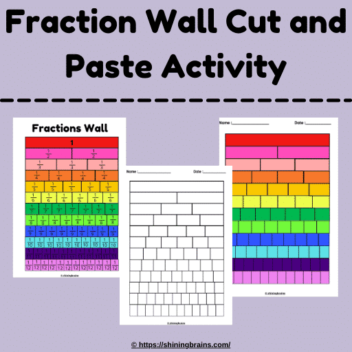 Fraction Wall Printable FREE Blank Fraction Wall Sheets Shining Brains