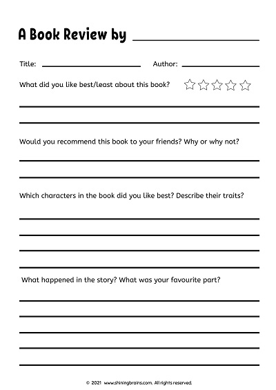 books report template