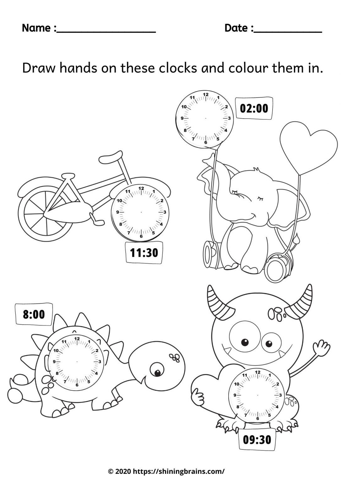 Telling Time Worksheet Shining Brains Fun Time Worksheets Printables