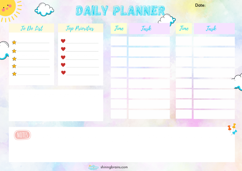 daily timetable schedule