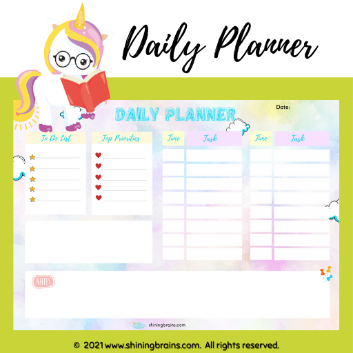 daily planner for kids