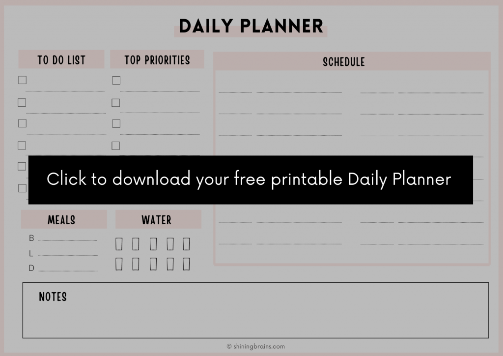 study timetable - daily planner for students