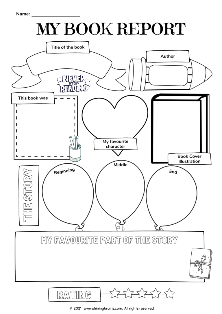 picture book report template