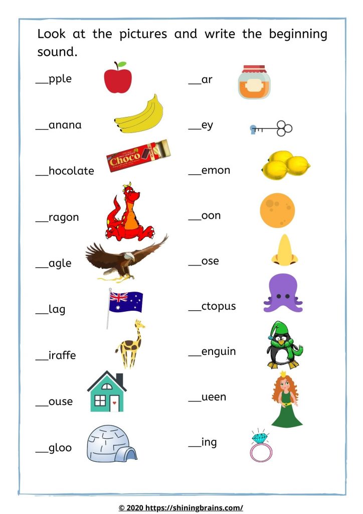 worksheet kindergarten alphabet