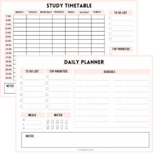 Daily Schedule for Kids - Free Cute Editable Timetable Template