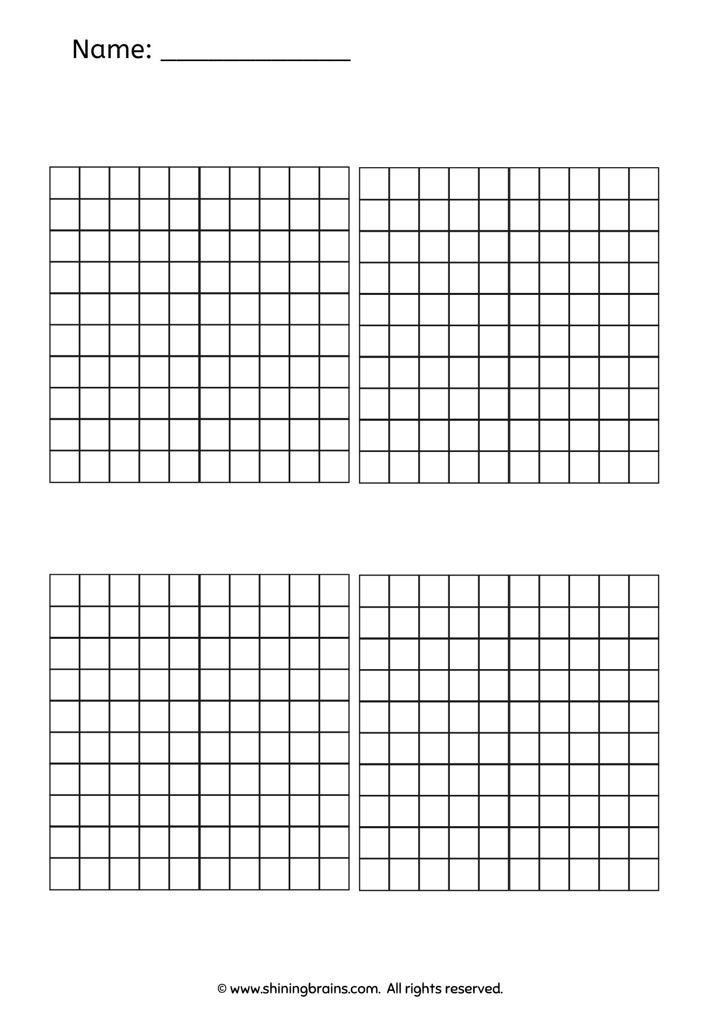 Hundred Frames | 10 Ten Frames | Number Bonds to 100 - Shining Brains