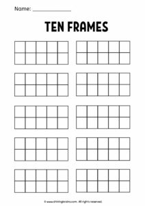 Ten Frames Worksheets and Printables | Math Frames