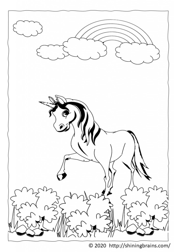 Fantasy Colouring printable | pegasus colouring page