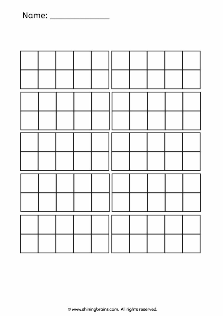 10 ten frames | hundred frames worksheets and printables