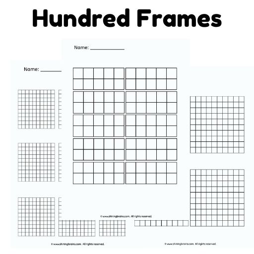 Numbered Hundreds Grid Clipart