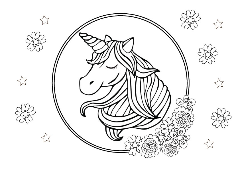 colouring pages of unicorn