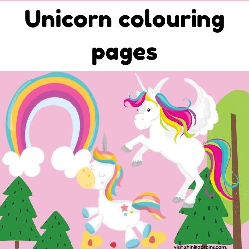 unicorn colouring free printable shining brains free colouring pages