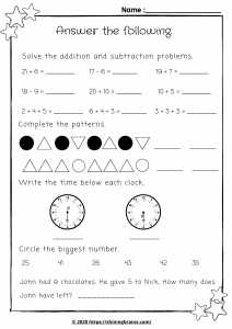 Addition for class 2 | Free worksheets and printables | Year 2 mental maths
